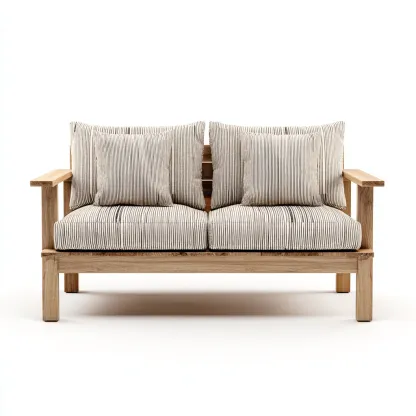 Canapé de jardin bois massif 140x80x82 cm - gris - naturel - design contemporain adapté pour l'extérieur-Dengetnest