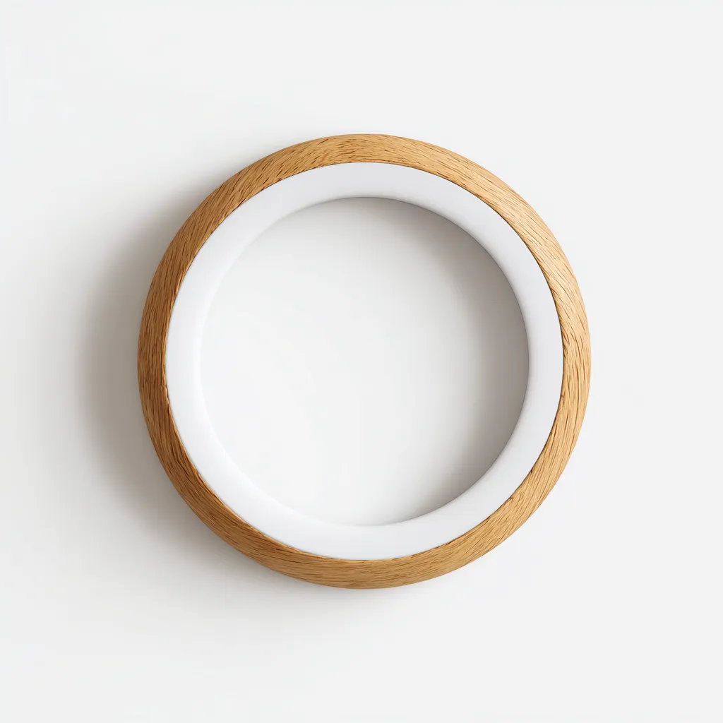 Plafonnier bois 34x34x5 cm chêne adapté pour salon design naturel-Dengetnest