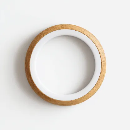 Plafonnier bois 34x34x5 cm chêne adapté pour salon design naturel-Dengetnest