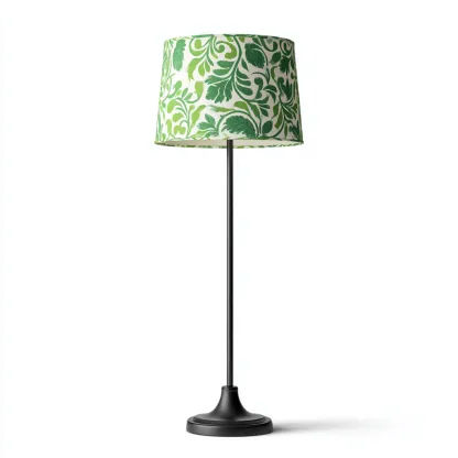 Lampadaire métal - tissu 30x30x160 cm noir - vert adapté pour salon design décoratif-Dengetnest