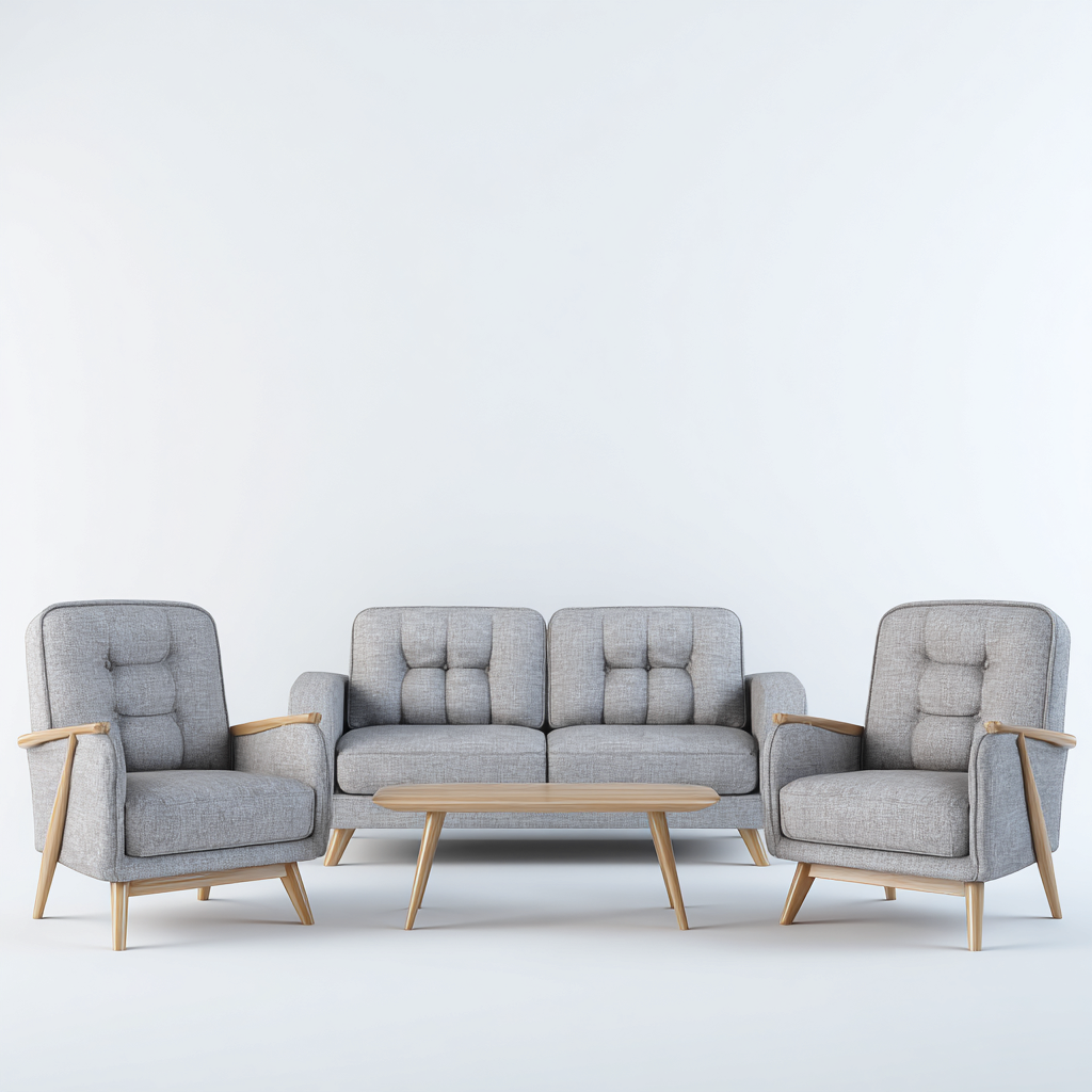 Canapé modulable tissu 150x88x86 cm - gris clair - adapté au salon - style scandinave-Dengetnest