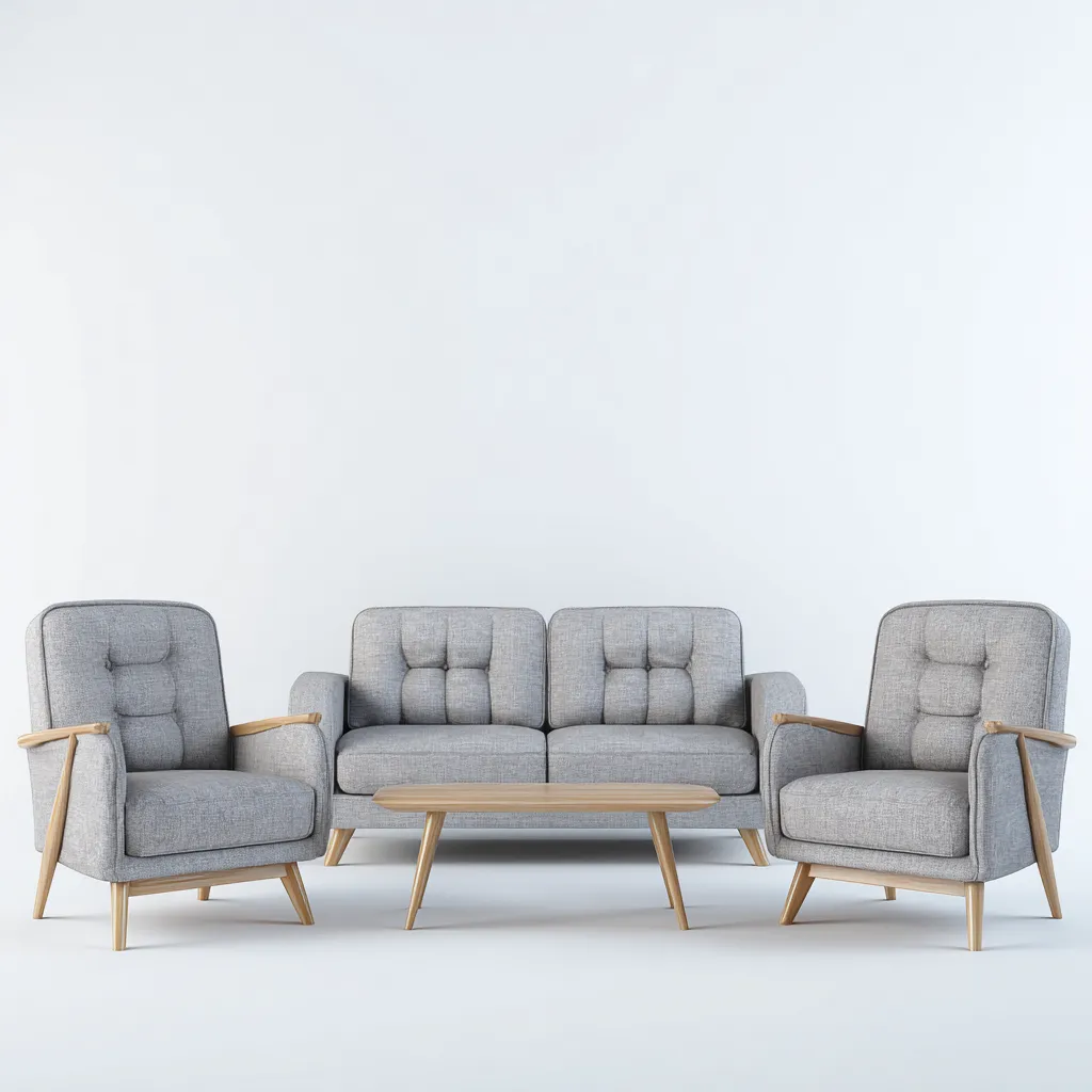 Canapé modulable tissu 150x88x86 cm - gris clair - adapté au salon - style scandinave-Dengetnest