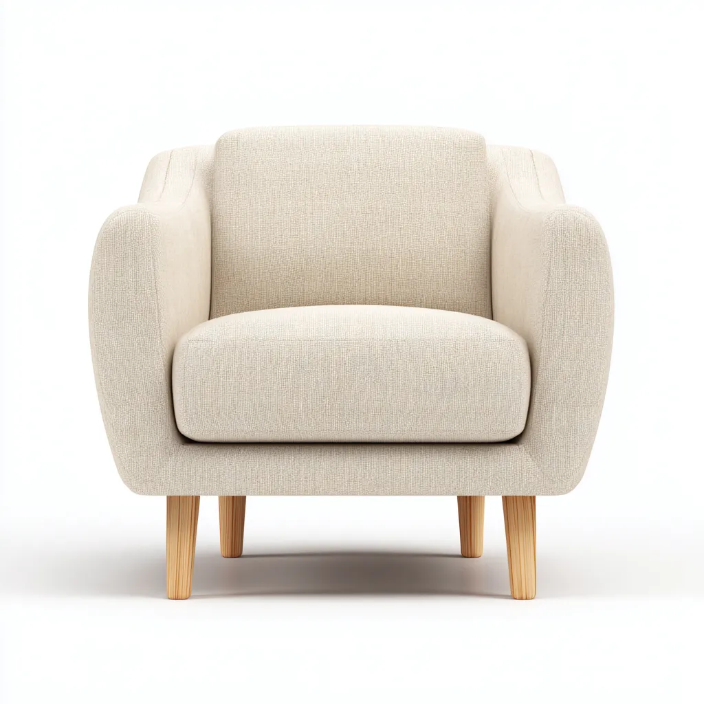 Fauteuil tissu 82x78x88 cm - beige - adapté au salon - style moderne-Dengetnest