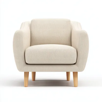 Fauteuil tissu 82x78x88 cm - beige - adapté au salon - style moderne-Dengetnest