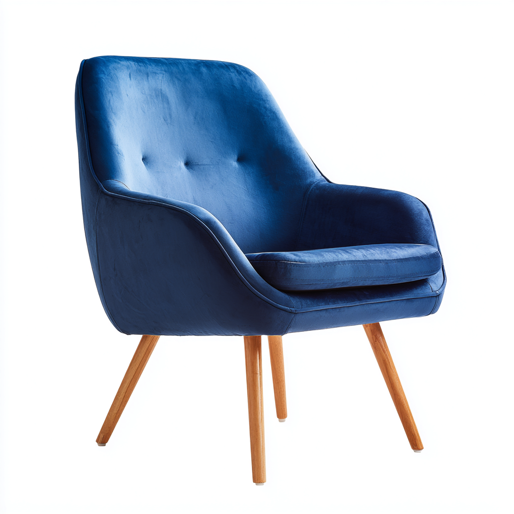 Fauteuil tissu 80x76x88 cm - bleu - adapté au salon - style moderne-Dengetnest