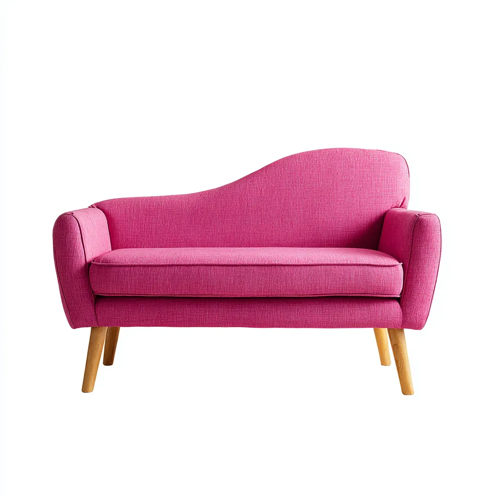 Chaise longue tissu 150x70x85 cm - fuchsia - adapté au salon style moderne-Dengetnest