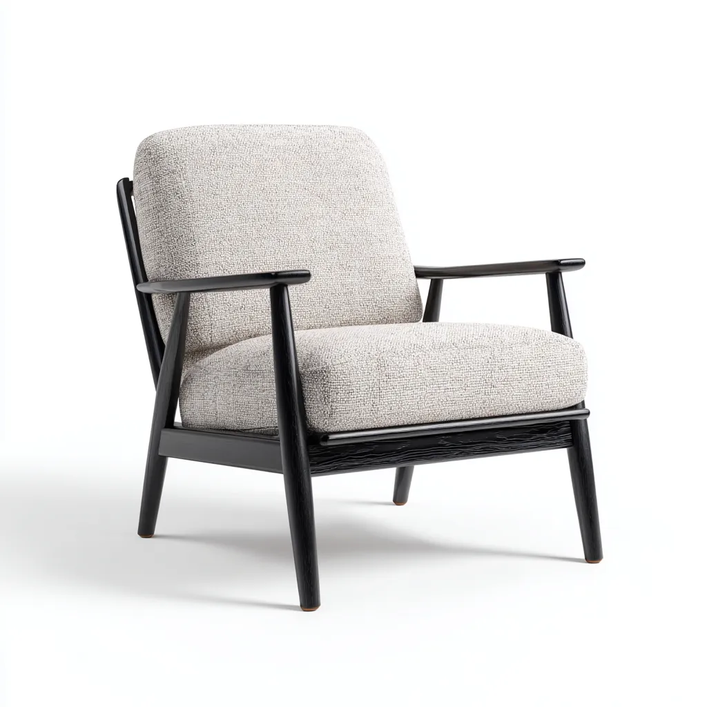 Fauteuil tissu 78x75x88 cm - gris - adapté au salon - style moderne-Dengetnest