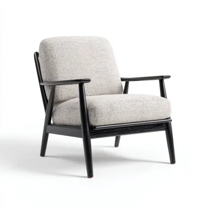 Fauteuil tissu 78x75x88 cm - gris - adapté au salon - style moderne-Dengetnest