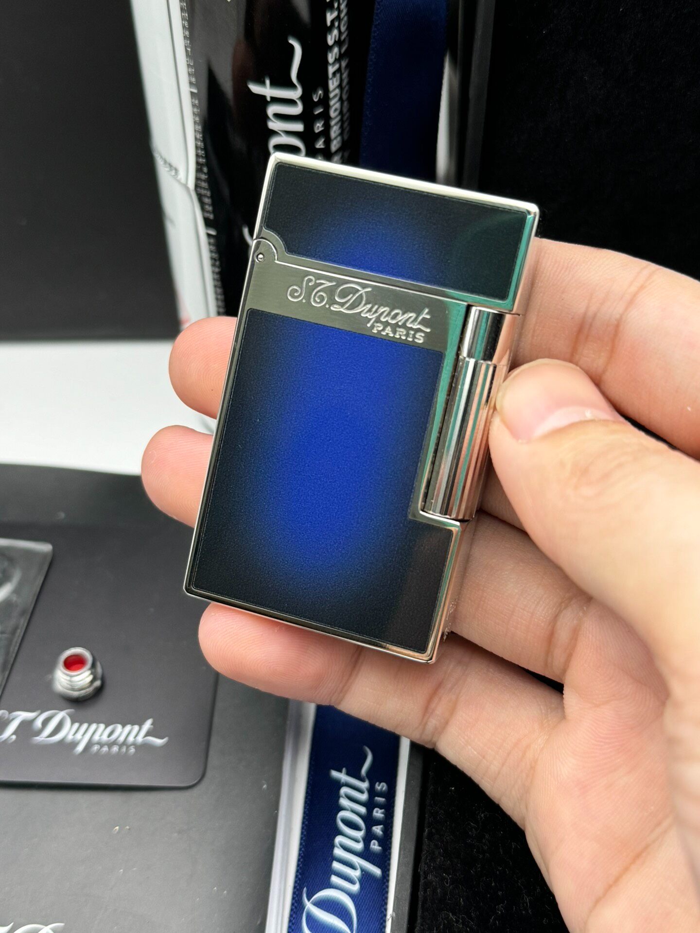 ST Dupont 1953 Purple-Black Dual Flame Butane Lighter | Limited Edition