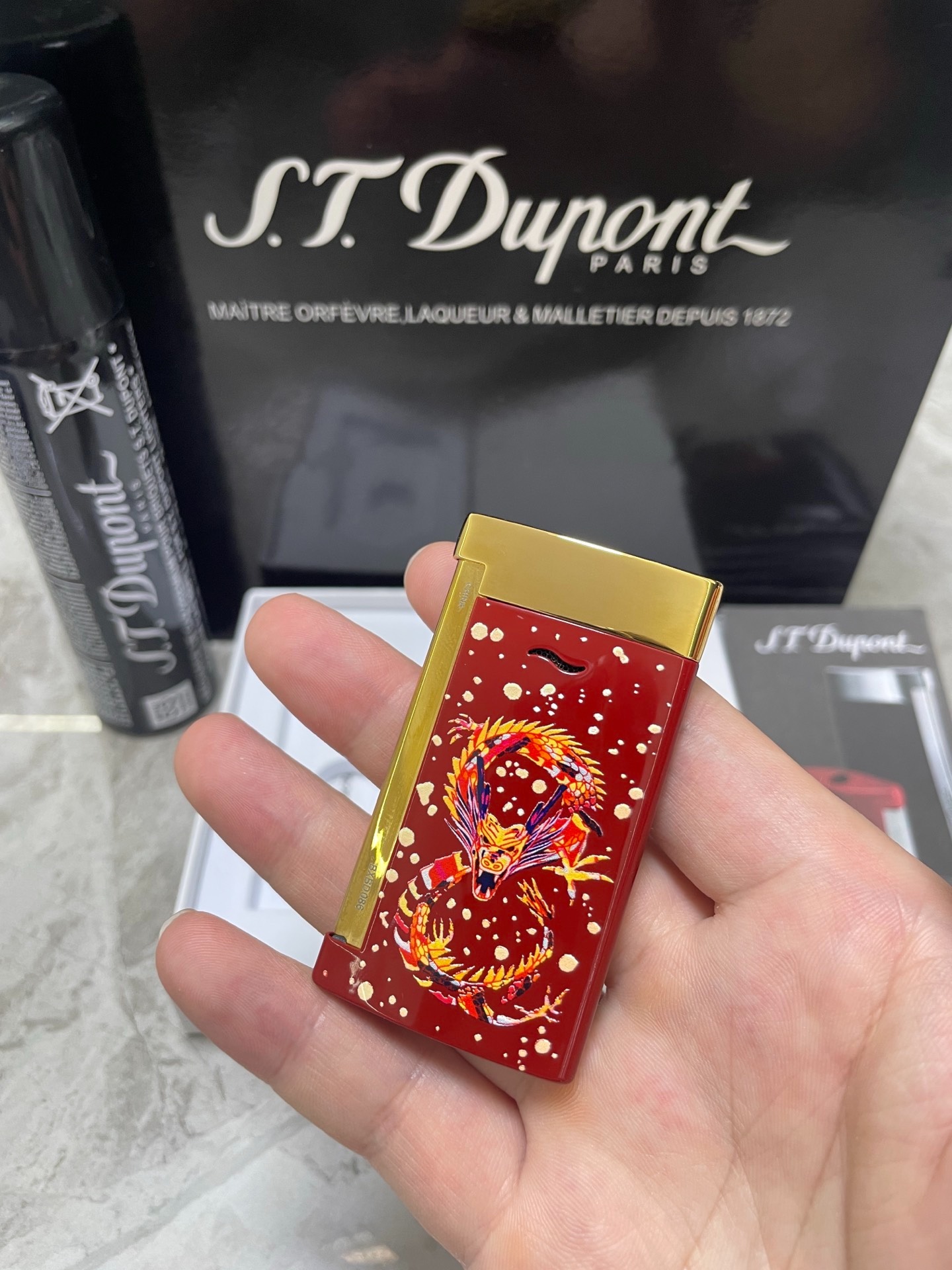 Slim 7 Red Dragon Ultra-Thin Butane Lighter | Chinese Zodiac Dragon Edition