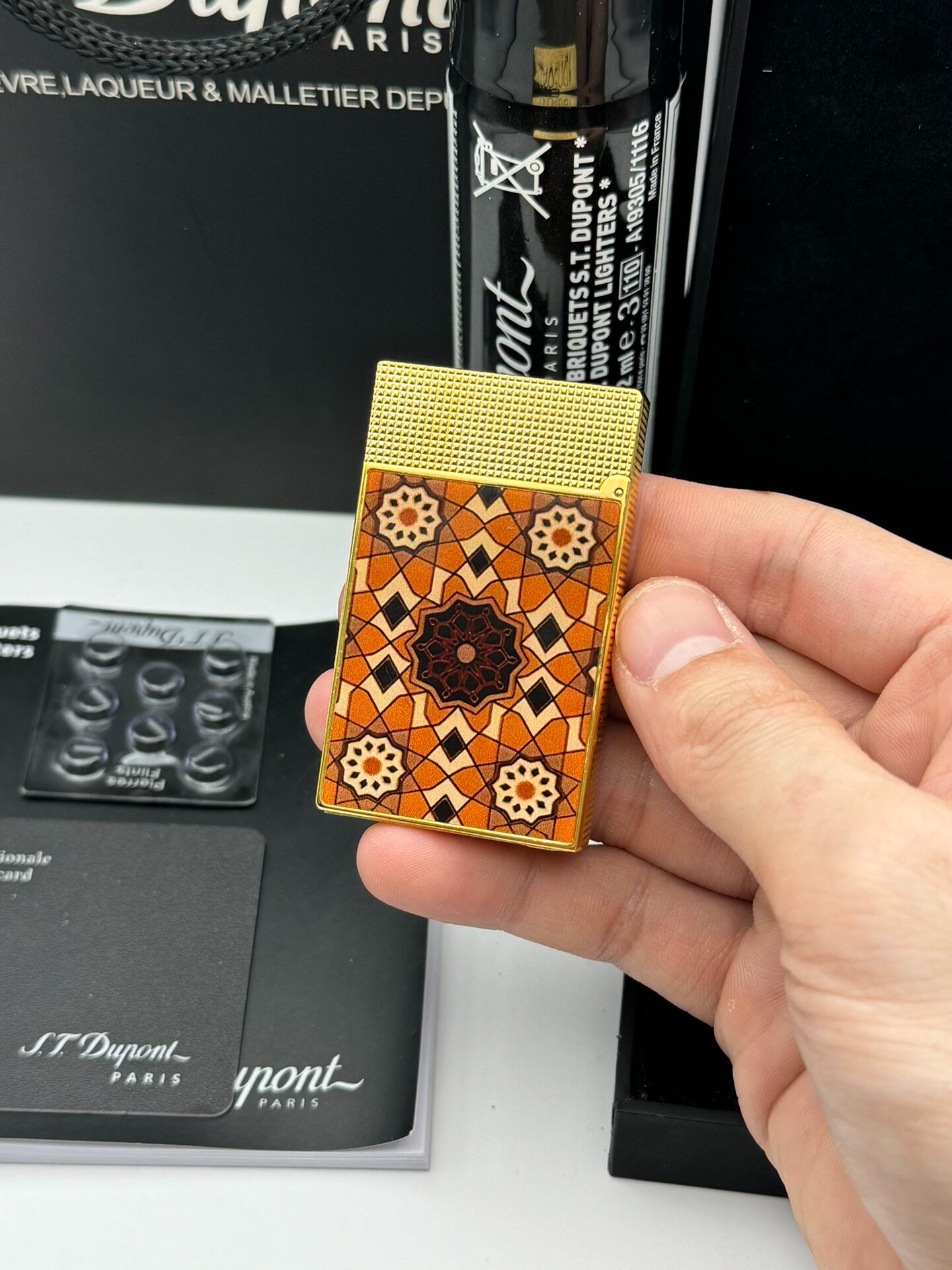 ST Dupont Ligne 2 Mosaic Pattern Butane Lighter | Limited Edition