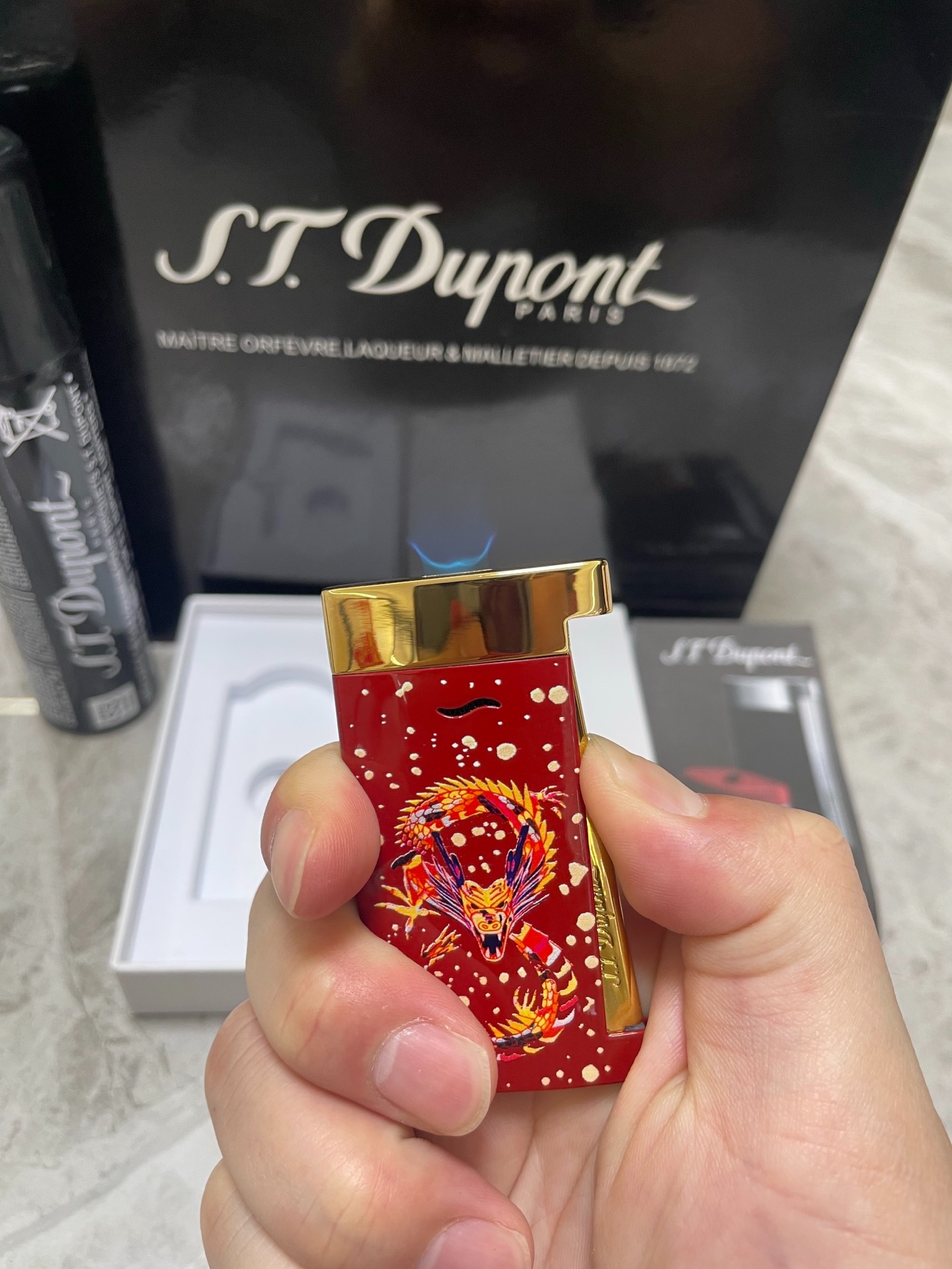 Slim 7 Red Dragon Ultra-Thin Butane Lighter | Chinese Zodiac Dragon Edition