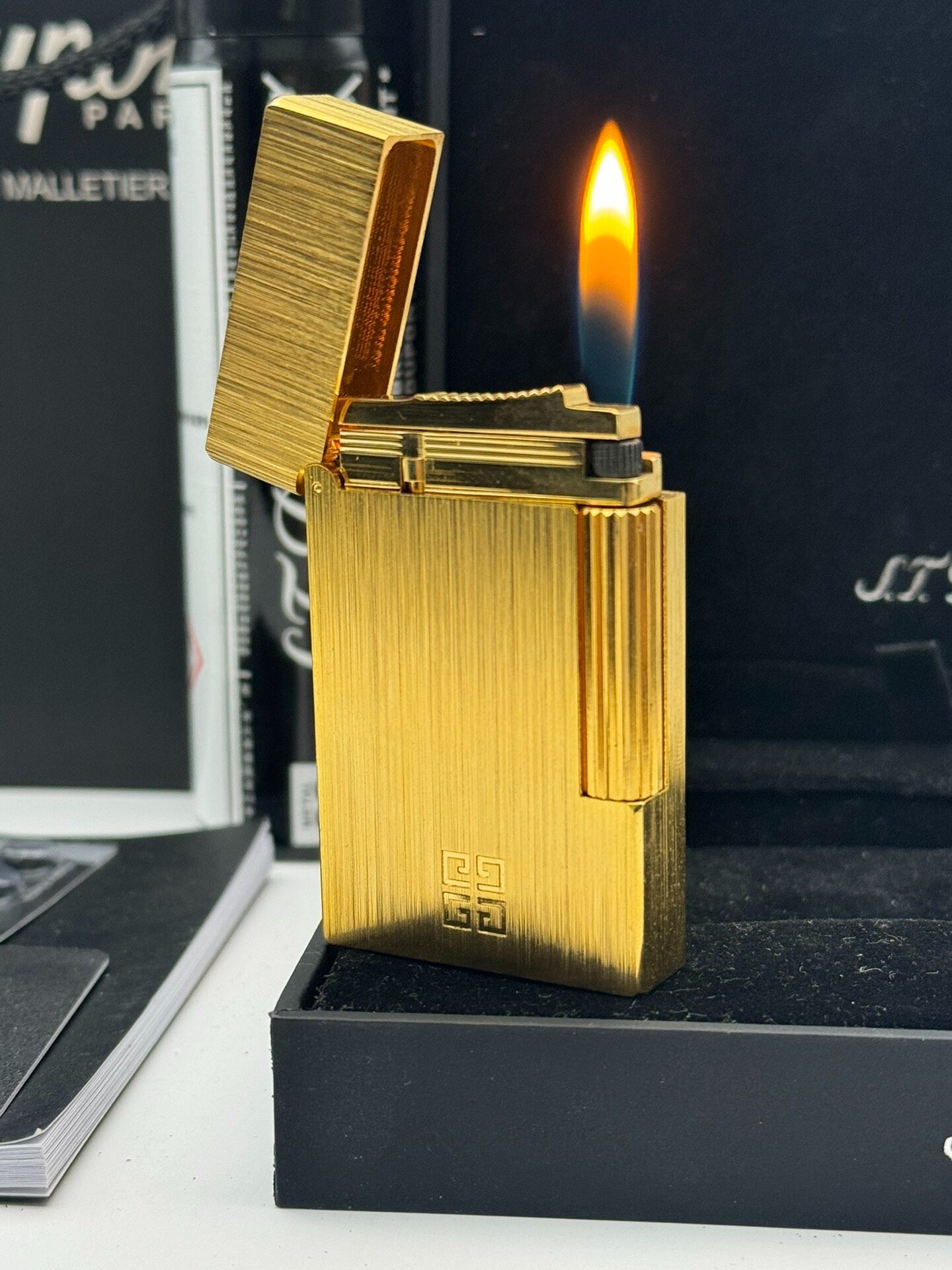 Givenchy Vintage Vertical Stripe Brushed Edition Lighter