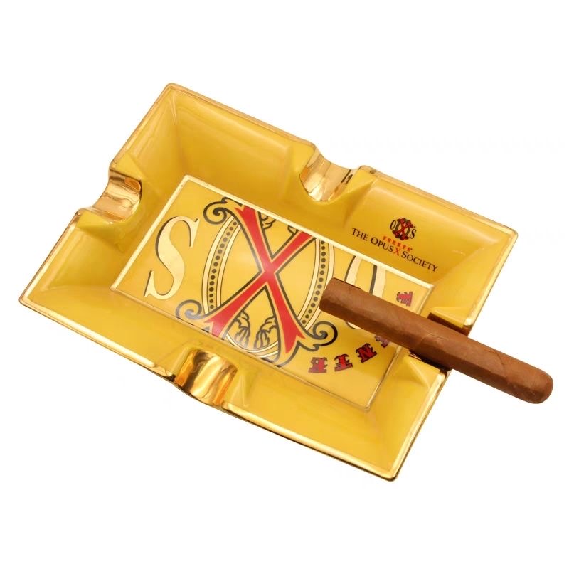 OpusX Society El Amarillo Porcelain Ashtray – Luxury Yellow Edition