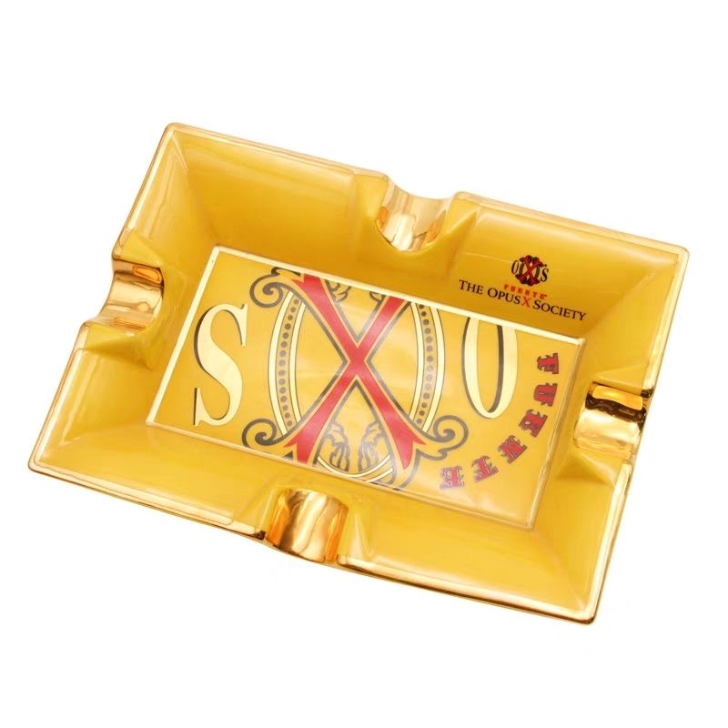 OpusX Society El Amarillo Porcelain Ashtray – Luxury Yellow Edition