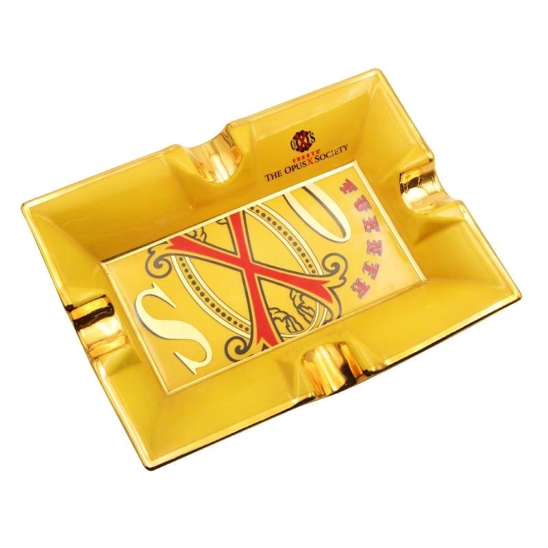 OpusX Society El Amarillo Porcelain Ashtray – Luxury Yellow Edition