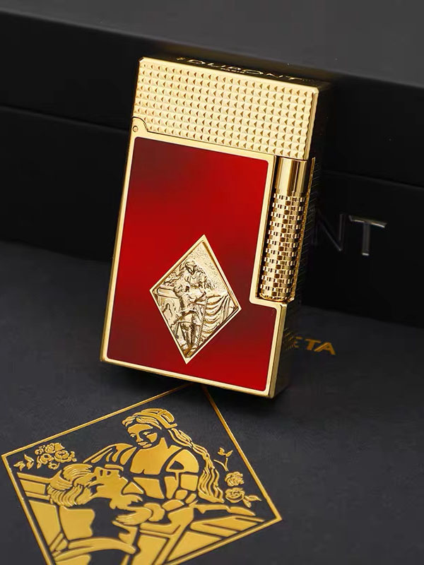 ST Dupont Romeo y Julieta 150th Anniversary Red Lacquer Dual Flame Lighter