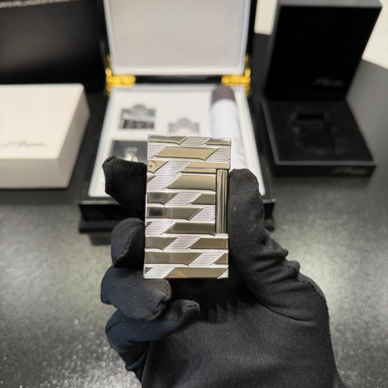 S.T. Dupont Le Grand Fire X Guilloché Palladium Lighter