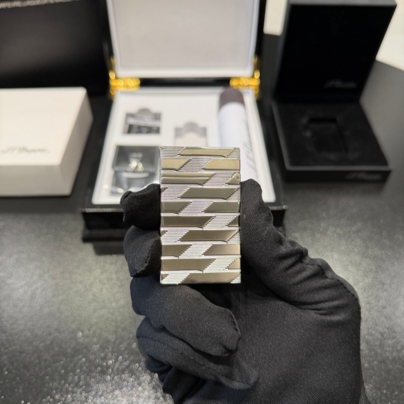 S.T. Dupont Le Grand Fire X Guilloché Palladium Lighter