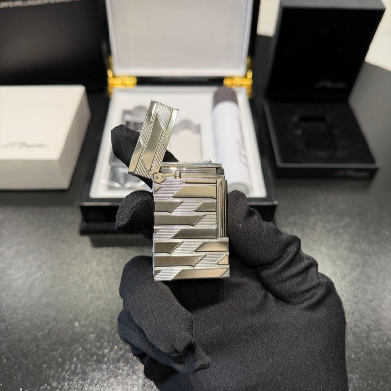 S.T. Dupont Le Grand Fire X Guilloché Palladium Lighter