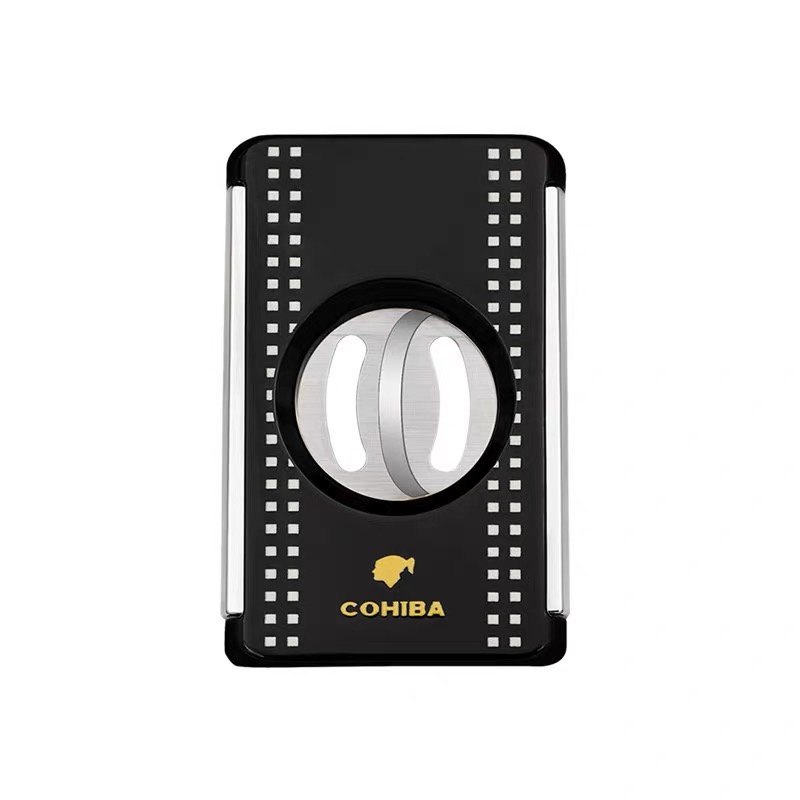 GUEVARA Portable Double Blade Cigar Cutter | Premium Guillotine Cutter with Gift Box
