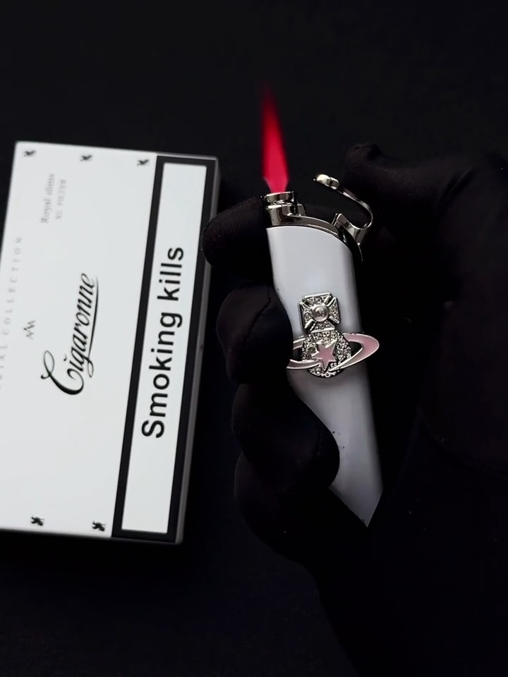 Planet Star Gradient Flame Windproof Torch Lighter | Elegant Gift for Her