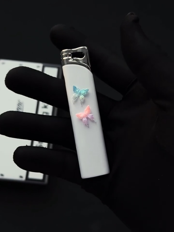Butterfly Gradient Flame Windproof Torch Lighter | Elegant Gift for Her