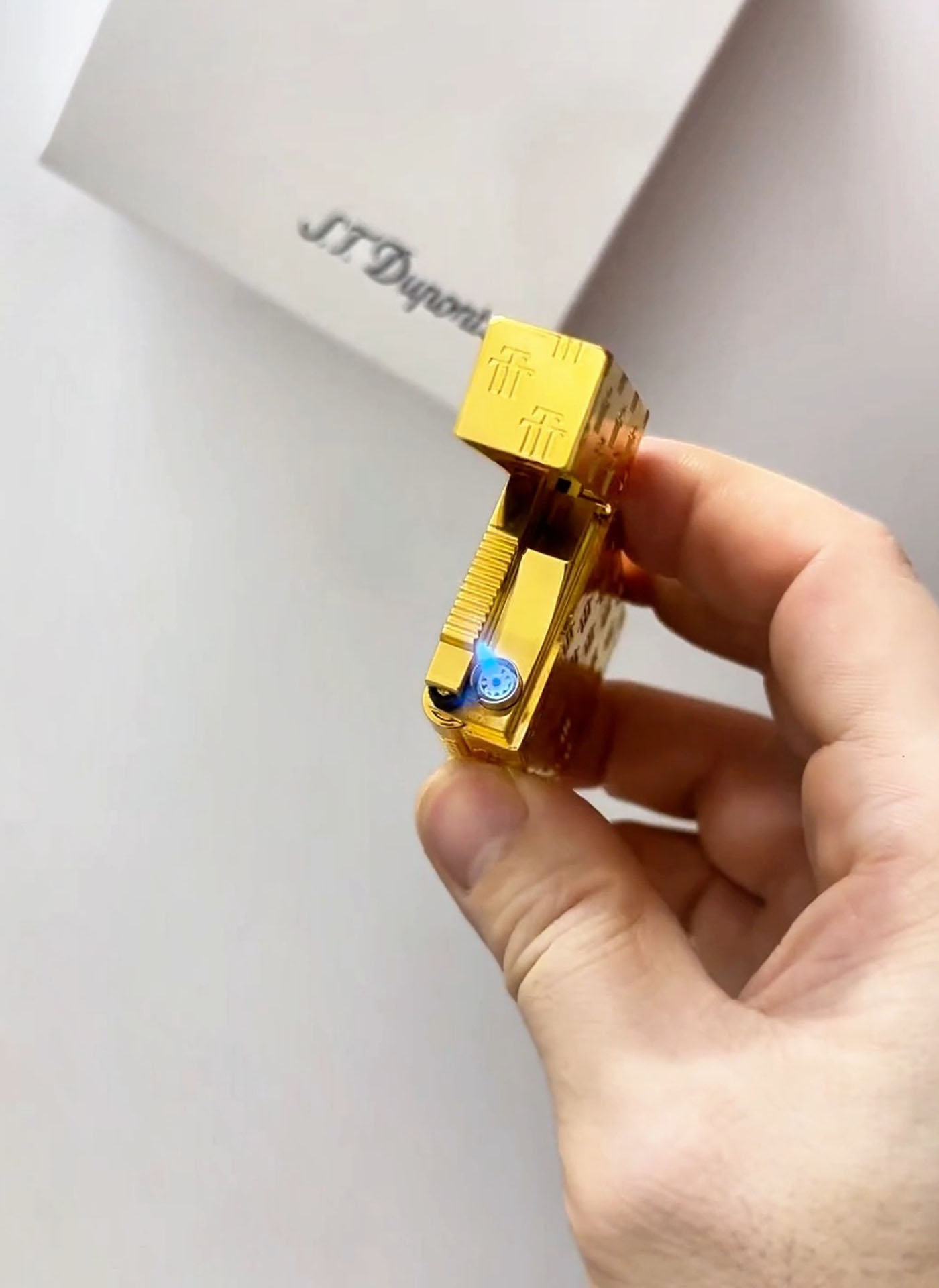 TD 15th Anniversary Single Torch Flame Butane Lighter With Gift Box