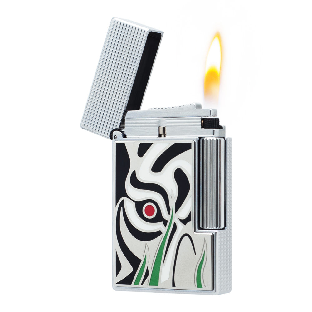S.T. Dupont Ligne 2 Eye of the Tiger Edition Golden Lighter - Silver · Single Soft Flame - View 8