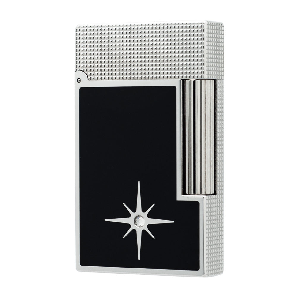 Double Flame S.T. Dupont Ligne 2 Black Lacquer Star Lighter