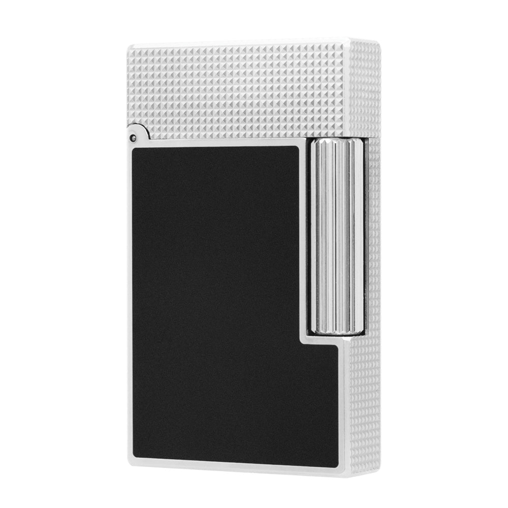 S.T. Dupont Ligne 2 Frosted lighter with Lattice Engraving Craftsmanship