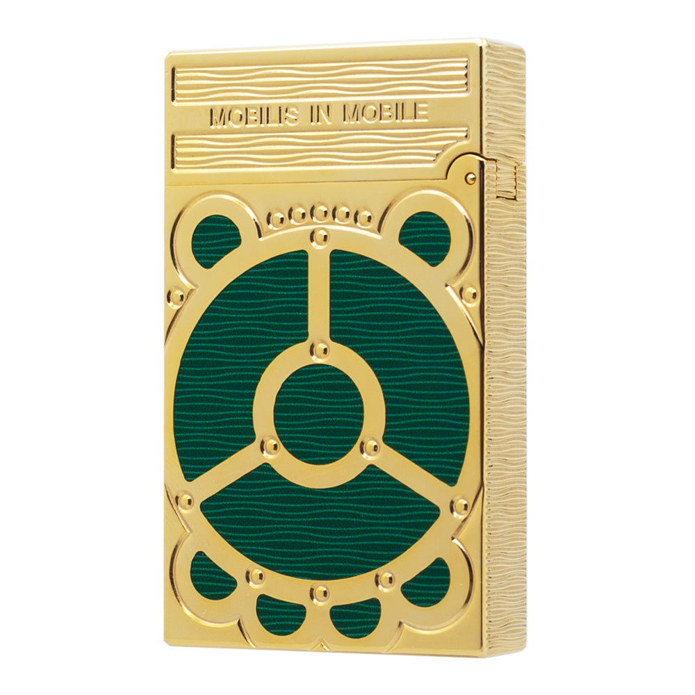 S.T. Dupont Ligne2 Green Pacific Lacquered Lighter - Side View