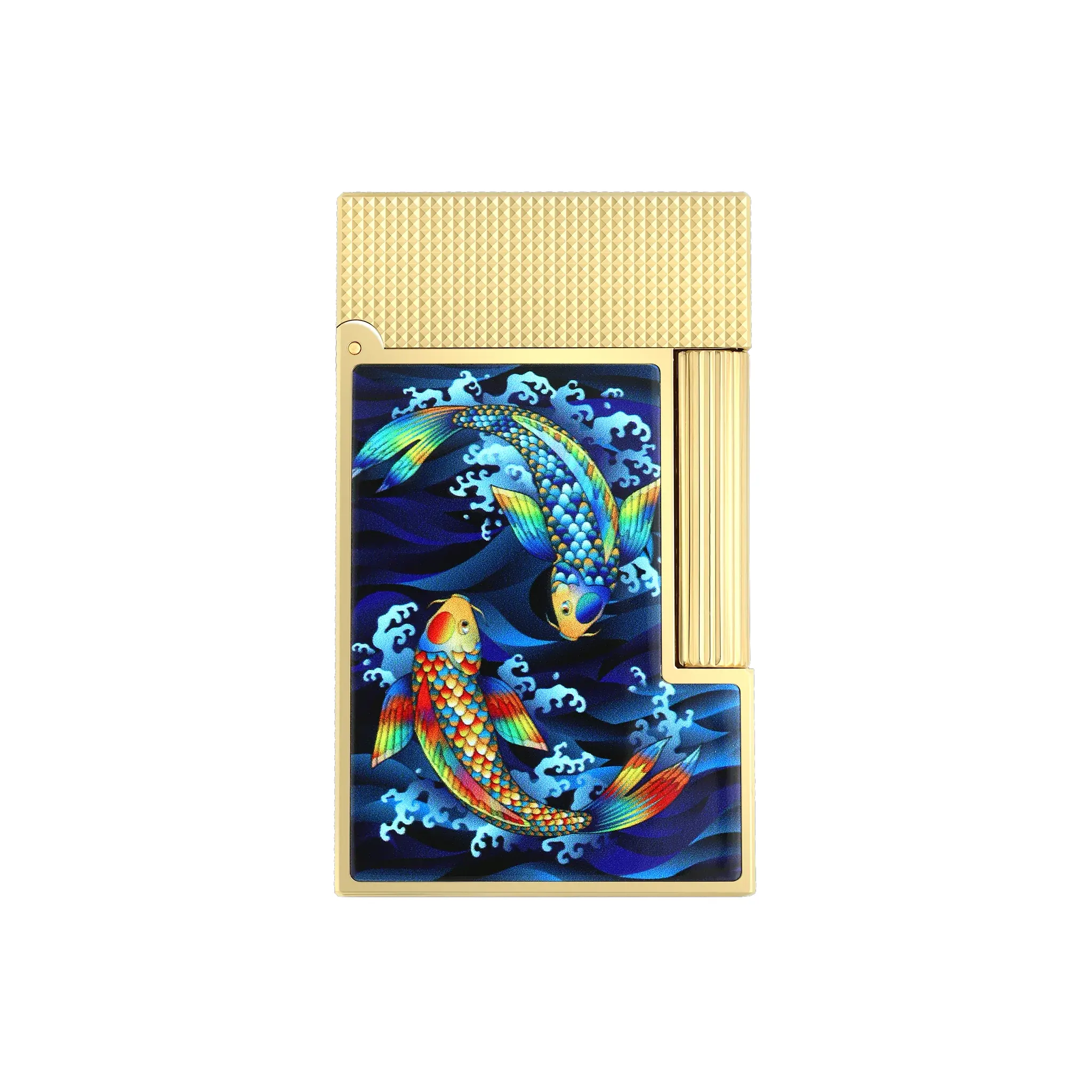 S.T. Dupont Koi Line 2 Lighter - Gold - Side View
