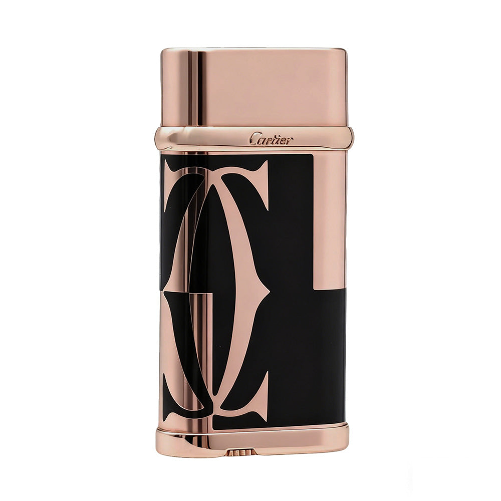 Cartier LOGOTYPE MOTIF Cigarette Lighter Black Lacquer Pink Gold - Pink Gold - View 9