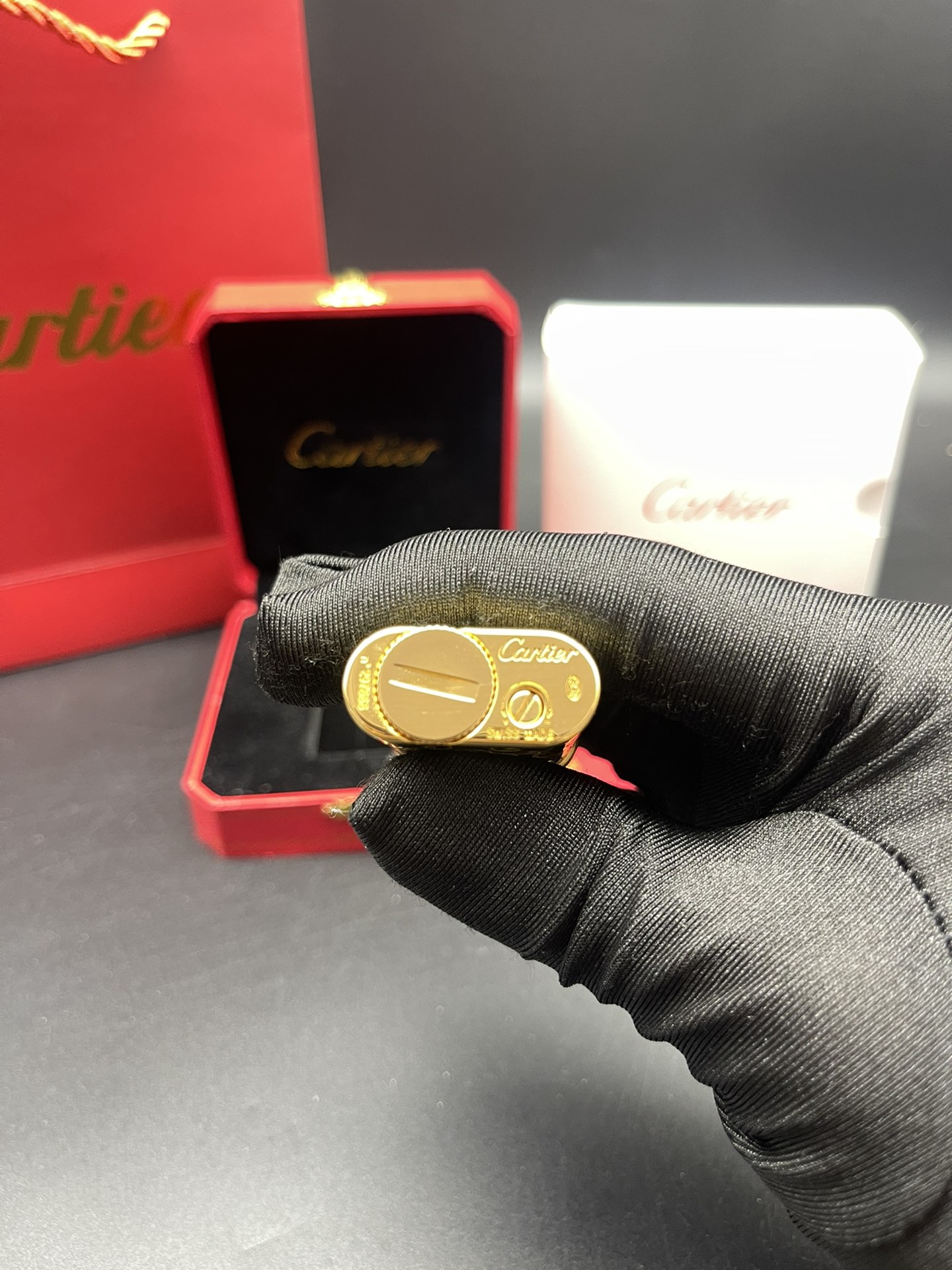 Cartier Lighter Black & Gold Grand Baroque Collector’s Edition With Gift Box