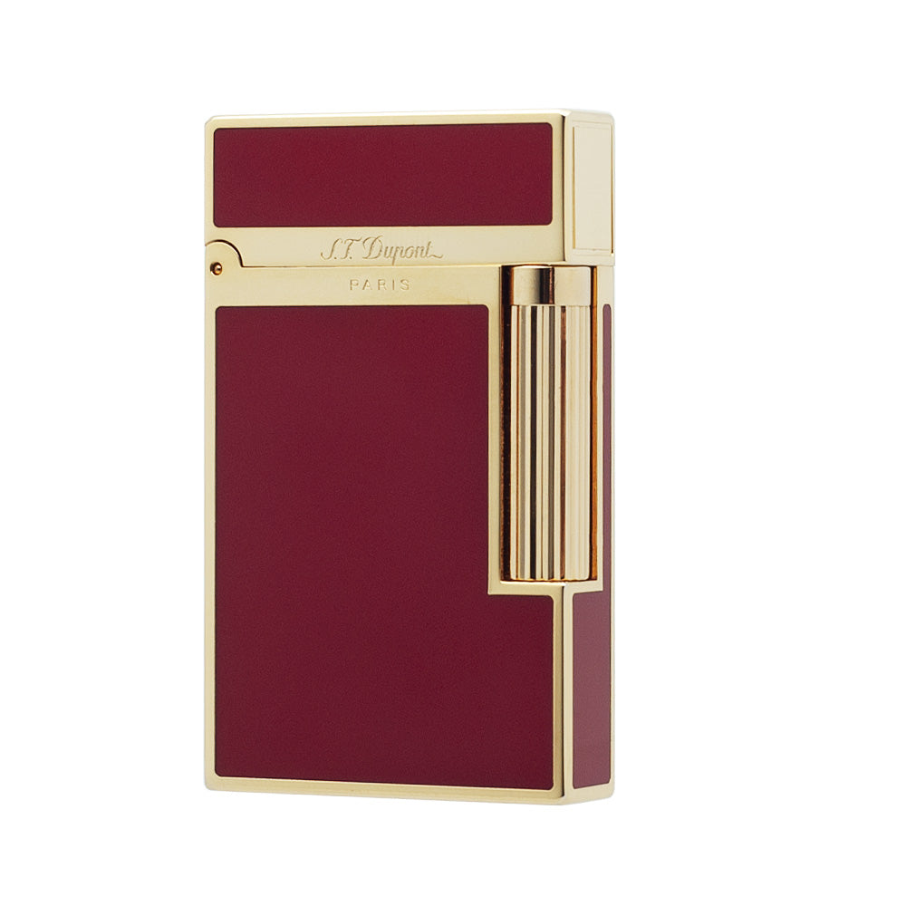 S.T. Dupont Ligne 2 Narrow Edge Memorial Vintage Lighter - Red with Gold - View 9