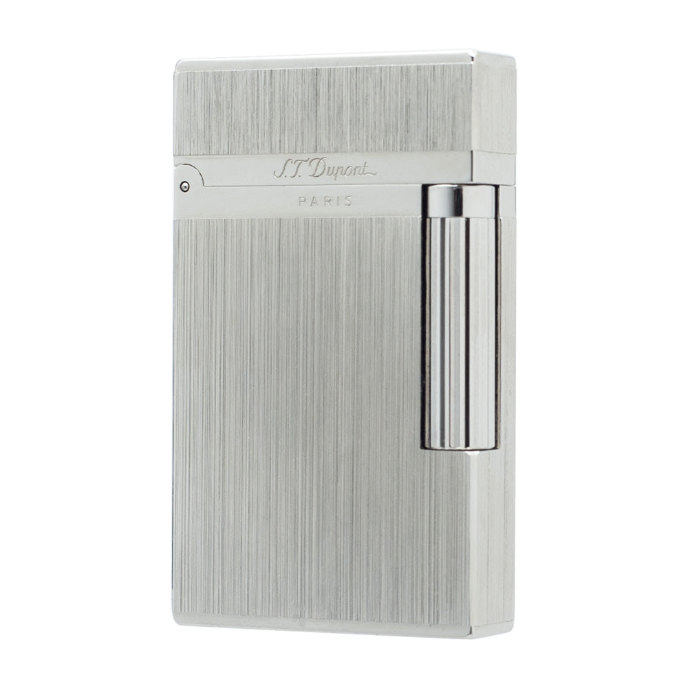 Brushed Metal ST Dupont Ligne 2 Lighter - Silver - View 9