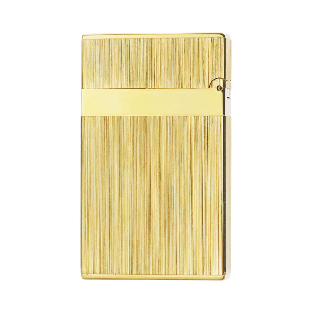 NEW Wide Brass Brushed S.T.Dupont Metal Lighter - Back View