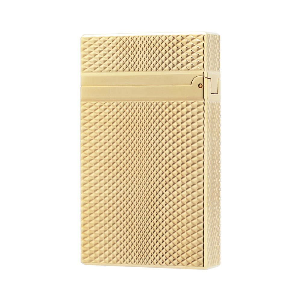 S.T Dupont Vintage Lighter Ligne 2 Diamond Carving - Side View