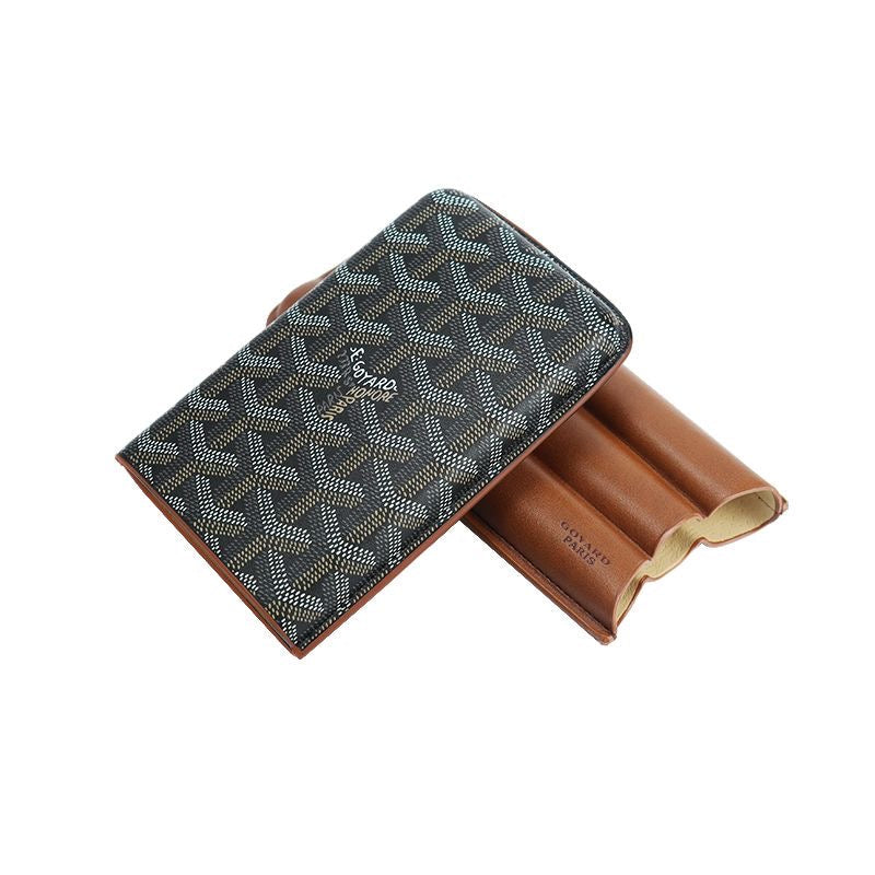 Goyard Luxury Cigar Case with Slot Holder - Detail View