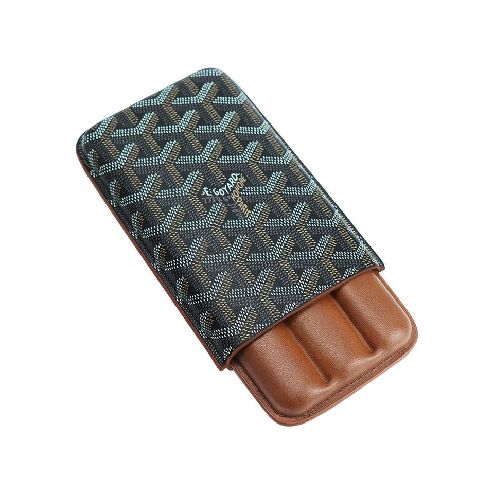Goyard Luxury Cigar Case with Slot Holder - Side View