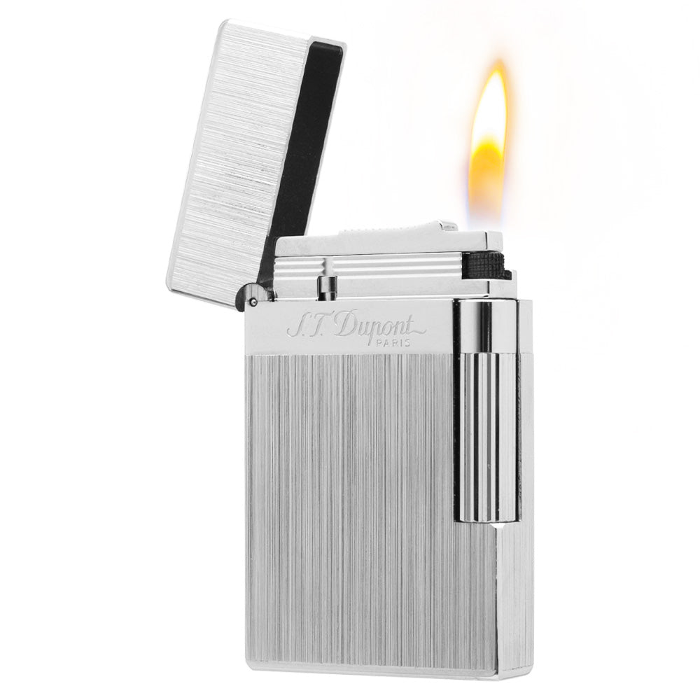 NEW Wide Brass Brushed S.T.Dupont Metal Lighter - View 15