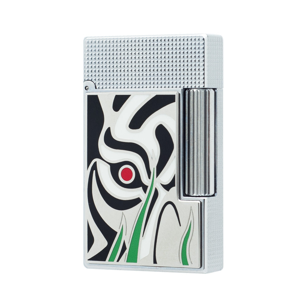 S.T. Dupont Ligne 2 Eye of the Tiger Edition Golden Lighter - Back View