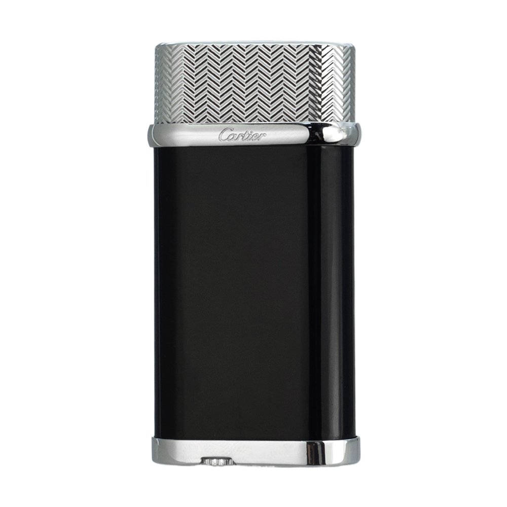 Cartier Lighter Black Lacquer Finish with Silver