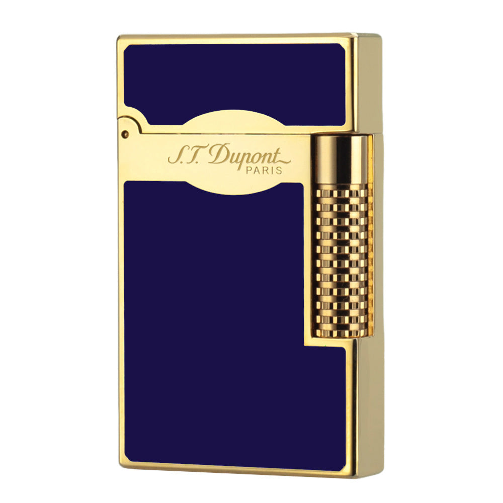 New Dial Wheel Black Classic Paint S.T. Dupont Lighter #128 Black & Blue - Blue gold - View 8