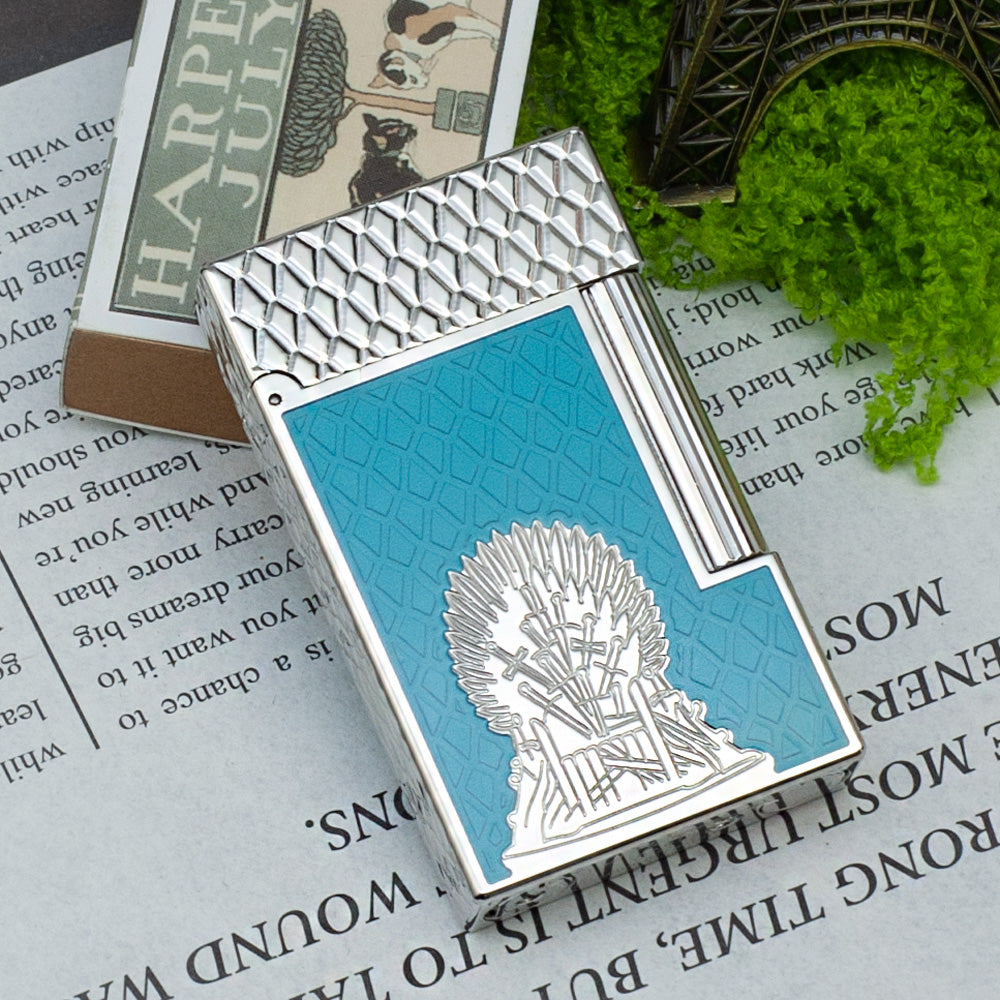 Double Flames S.T. Dupont Ligne 2 Game of Thrones Lighter – Fire Orange with Dragon Scale Design - View 18