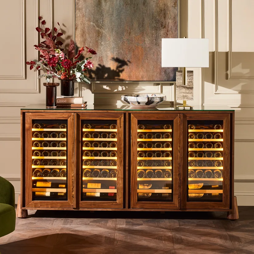 Sideboard With Integrated Wine Refrigerators