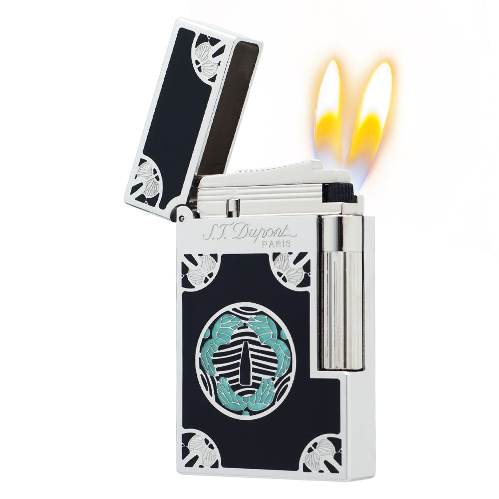 S.T. Dupont Ligne 2 Haute Creation Travel in Time Tsuba Lighter - Double Soft Flame - Close-up