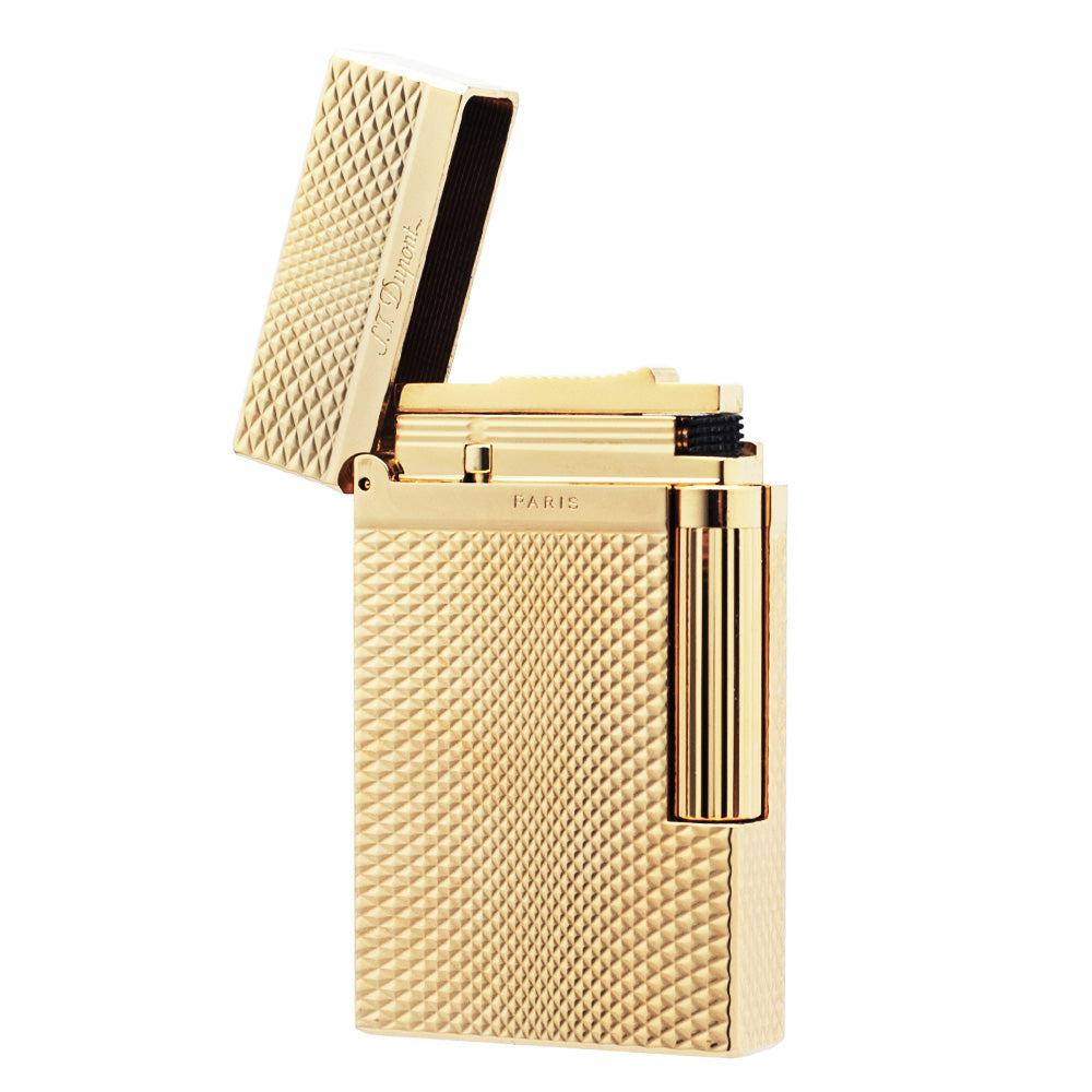 S.T Dupont Vintage Lighter Ligne 2 Diamond Carving - Detail View