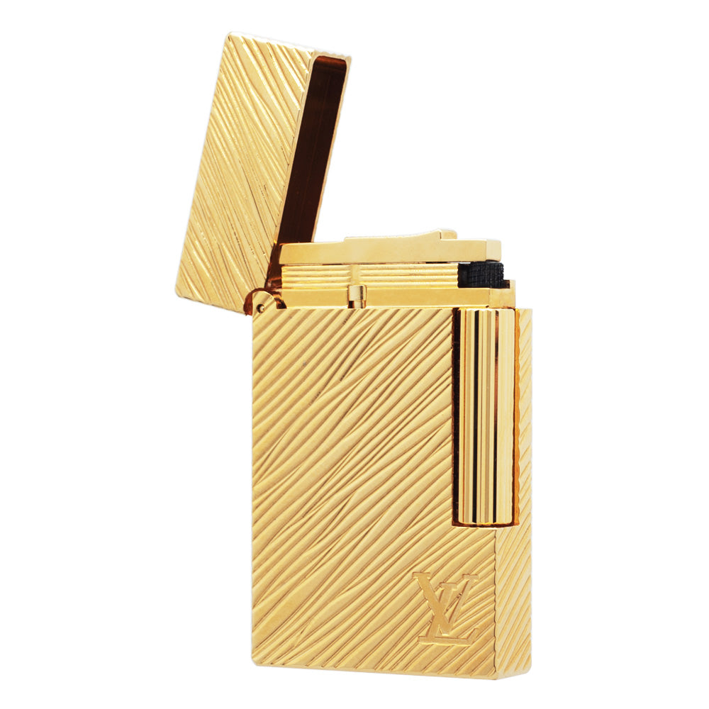 S.T. Dupont Ligne2 Brass Lighter Luxury Gold Collectible - Detail View